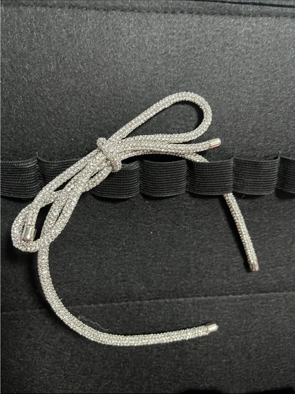 Silver Crystal Rope Headband - Women's Accessories